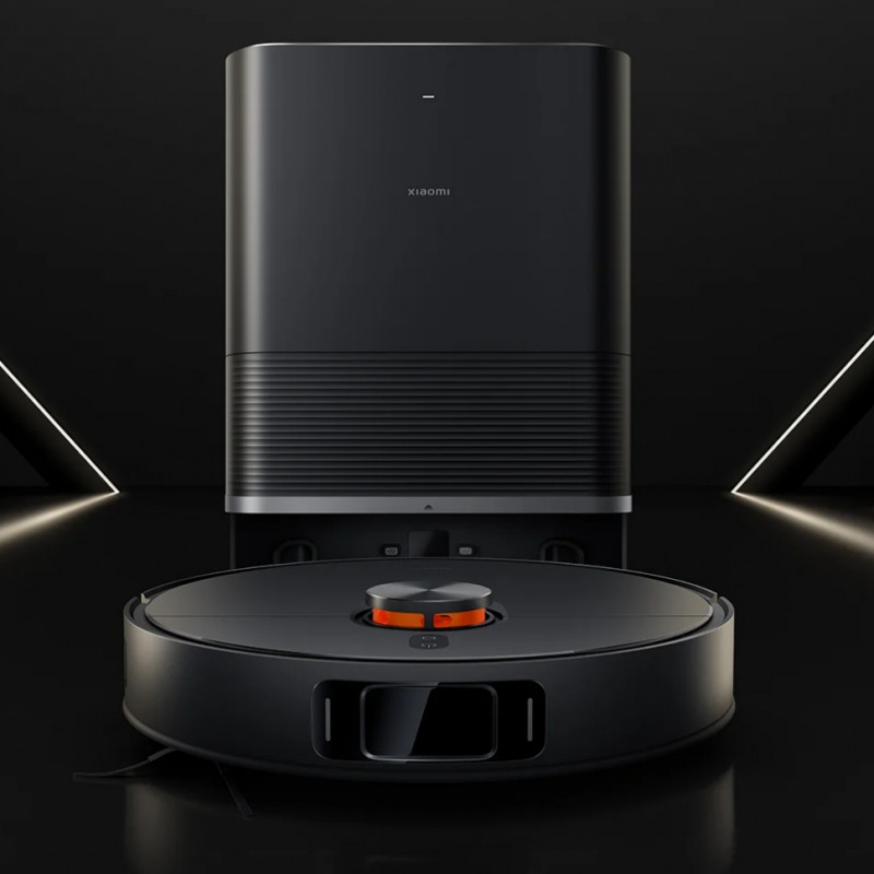 Робот прахосмукачка Xiaomi X20 Max, 8000 Pa, 0.5/4 л, 120 мин, Функция моп с топла вода, Гласово управление, Самоизпразваща станция, LDS навигация, Осветление, Черен
