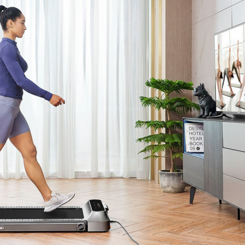 Бягаща пътека Xiaomi KingSmith WalkingPad R2B TRR2FB, 918W, До 110 кг, 0.5/12 км/ч, 3 режима, LED, Сгъваема, Черен/сив