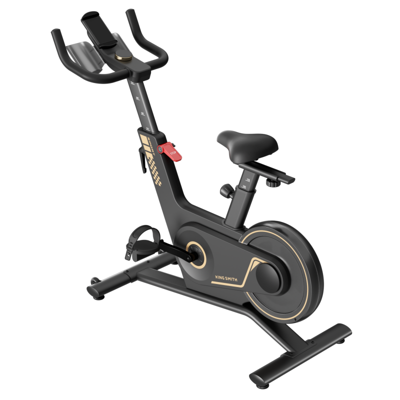 Велоаргометър Xiaomi KingSmith PB08S Spinning bike, Маховик 8 кг, Магнитно съпротивление, 40 степени, До 100 кг, LED, Калории, Разстояние, Мобилно приложение, Черен