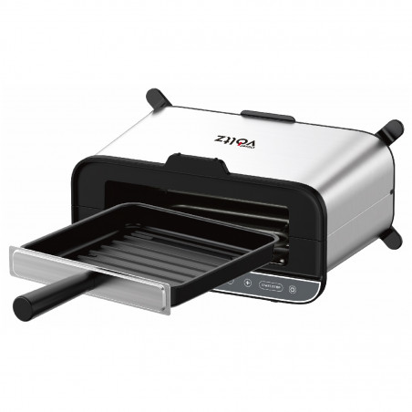 Мултифункционален уред за готвене 4в1 Oliver Voltz OV51015R, 1700W, 240x225 мм, Защита от прегряване, Инокс/Черен