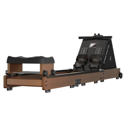 Гребен тренажор с водно съпротивление Xiaomi KingSmith WR20 RMWR20F, 800N, Релса 117 см, 5 степени, 7-11 л, Сгъваем, Мобилно приложение, Черен/кафяв