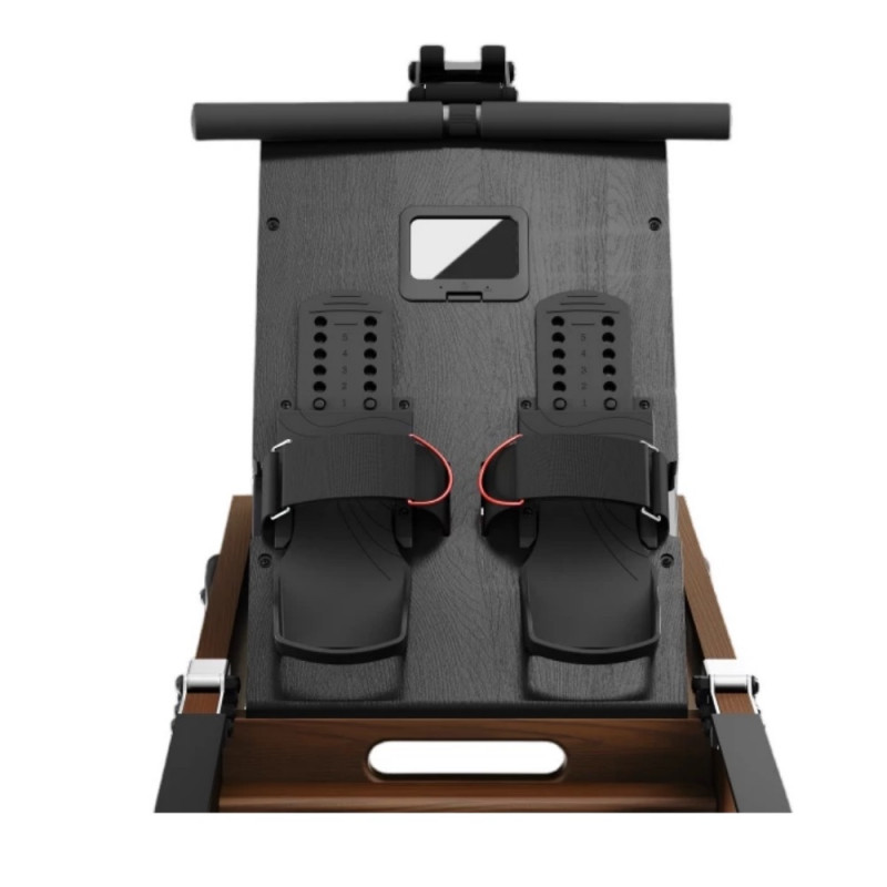 Гребен тренажор с водно съпротивление Xiaomi KingSmith WR20 RMWR20F, 800N, Релса 117 см, 5 степени, 7-11 л, Сгъваем, Мобилно приложение, Черен/кафяв