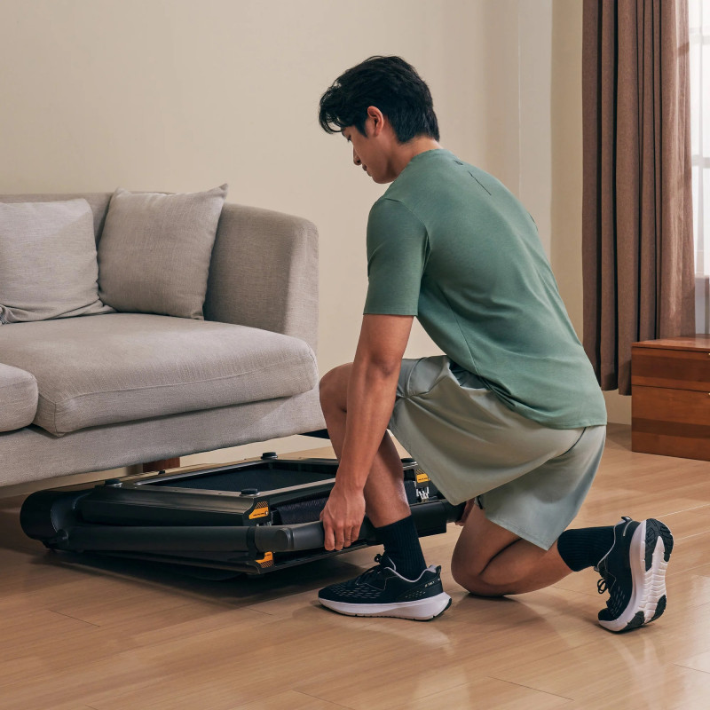 Бягаща пътека Xiaomi KingSmith WalkingPad R3 Hybrid WP440P4, 735W, 1 к.с., До 120 кг, 0.5-12 км/ч, Вграден дисплей, Мобилно приложение, Сгъваема, Черен/Сив