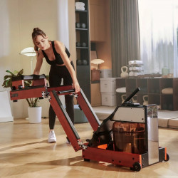 Гребен тренажор с водно и магнитно съпротивление Xiaomi KingSmith WM10 RMWM10F, 500N, Релса 117 см, 5/32 степени, 15/25 л, Сгъваем, Черен/кафяв