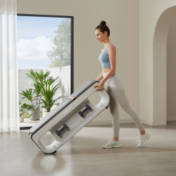 Мултифункционална лежанка Xiaomi KingSmith FВВ1С , 2 степени на наклон, Цяло тяло, Сгъваема, 15 аксесоара, Бял/кафяв