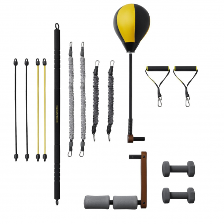 Мултифункционална лежанка Xiaomi KingSmith FВВ1С , 2 степени на наклон, Цяло тяло, Сгъваема, 15 аксесоара, Бял/кафяв