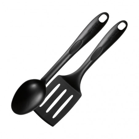 Комплект съдове за готвене Tefal C2678074 Starter Black, 6 ч, Титениево покритие, Без PFOA, Thermo-Fusion, Thermo-Signal, Индукция, Черен