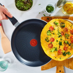 Тиган Tefal C2720653 Start&Cook, 28 см, Титаниево покритие, Thermo-signal, Thermo-Fusion, Индукция, Черен