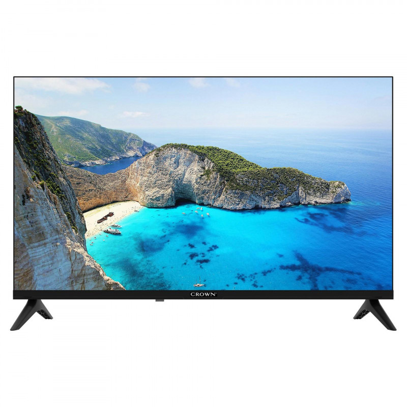 Телевизор Crown 32FB02, 32", 81 см, HD Ready 1366x768, Клас F, Android, Wi-Fi, PVR функция, Черен