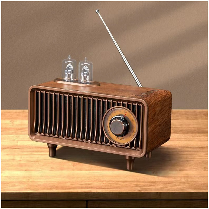 Bluetooth радио колонка Ashu AS19, 5W, 1800mAh, Кафяв