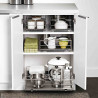 Плъзгащ се органайзер за шкаф Simplehuman KT1118, До 9 кг, 22.8x50.8x15.2 см, Инокс