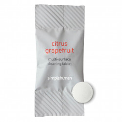 Таблетки за почистване SimpleHuman CT2100, 12 бр, Разтворими във вода, Без оцветители и амоняк, Безопасни за деца и животни, Цитрус/грейпфрут, Бял