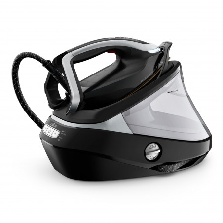 Парогенератор Tefal Pro Express Vision GV9821E0, 3000 W, 9 bar, 1.2 л, 800 g/min, Smart Steam, Система против капене и варовик, Вертикално гладене, Черен/сив