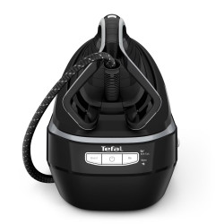Парогенератор Tefal Pro Express Vision GV9821E0, 3000 W, 9 bar, 1.2 л, 800 g/min, Smart Steam, Система против капене и варовик, Вертикално гладене, Черен/сив