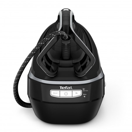 Парогенератор Tefal Pro Express Vision GV9821E0, 3000 W, 9 bar, 1.2 л, 800 g/min, Smart Steam, Система против капене и варовик, Вертикално гладене, Черен/сив