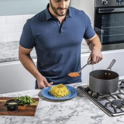 Комплект тенджери и тигани Ninja Zerostick Premium C35005DE, 9 части, Незалепваща технология, До 260C, Индукция, Черен