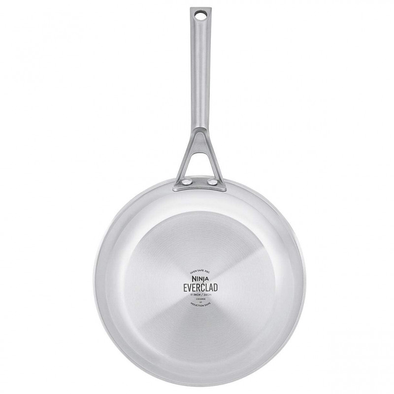 Тиган Ninja EverClad C90028DE, 28 см, Трислоен, Подходящ и за фурна до 315°C, Без PFAS, Индукция, Инокс