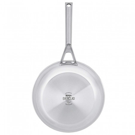 Тиган Ninja EverClad C90028DE, 28 см, Трислоен, Подходящ и за фурна до 315°C, Без PFAS, Индукция, Инокс