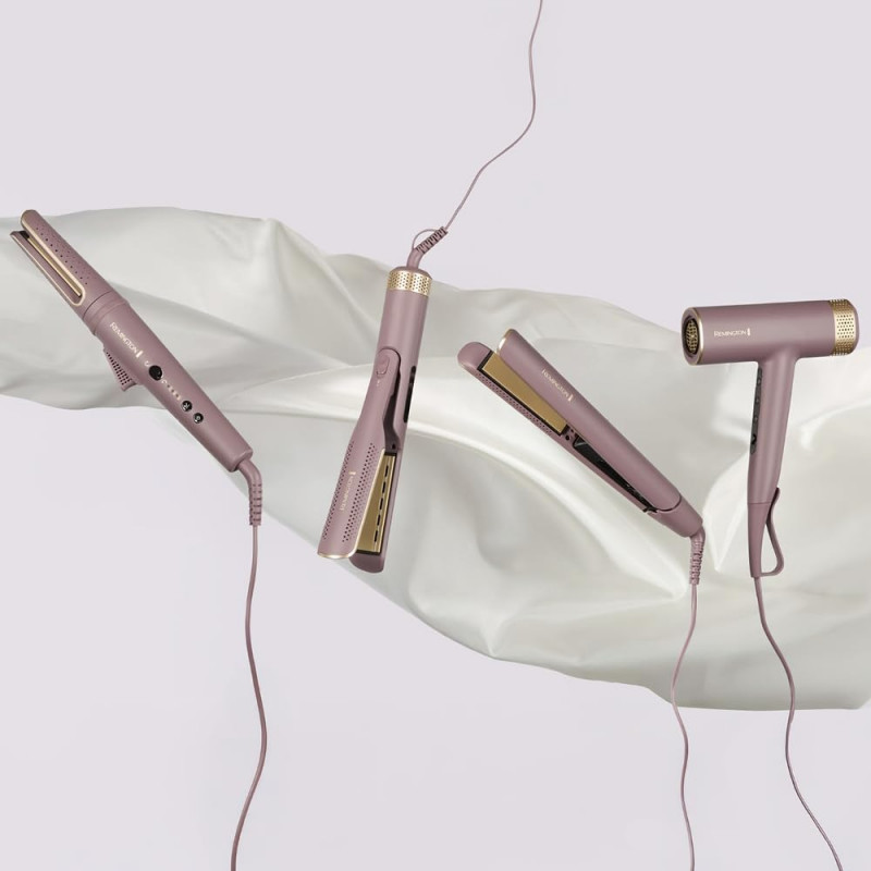 Преса за коса Remington S8930 AIRvive™, 61 W, 5 настройки до 230C, Технология йонен въздух , Лилав/Златист