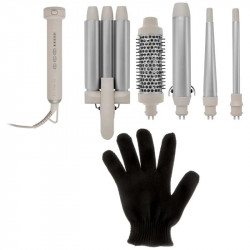 Уред за стилизиране на коса 5в1 Remington CI41MS5 Trendology, 92 W, 5 настройки до 210C, Керамично покритие, Ionic Air, LED дисплей, Лилав/Златист,