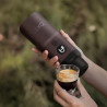 Преносима еспресо машина Wacaco Pixapresso, 20 bar, 9000 mAh, 120 мл, Мляно + капсули, LED тъч контрол, Тъмно бордо