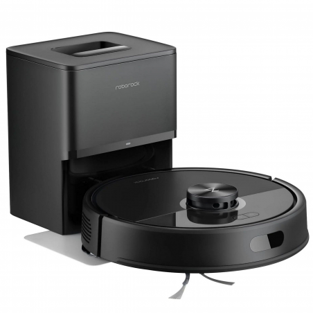 Прахосмукачка робот Roborock Q7 TF+, 10000 Pa, 150 мин, Интелигентно 3D картографиране, Сухо/мокро, Гласови команди, График, Памет, PreciSense® LiDAR, Черен