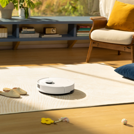 Прахосмукачка робот Roborock Q10 PF+, 10000 Pa, 150 мин, 0.35 л, Wi-Fi, Сухо/мокро, Автоматично повдигане на мопа, 360° LiDAR, 3D картографиране, Гласово управление, Бял