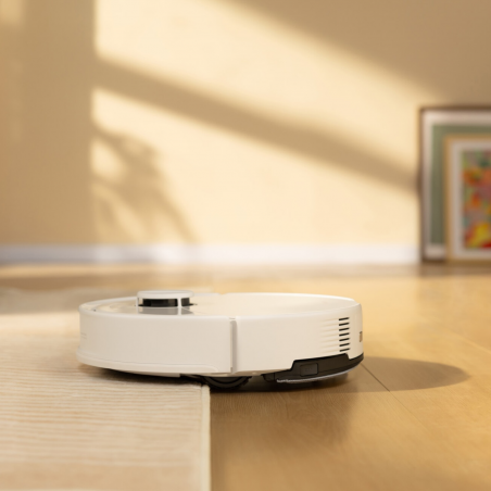 Прахосмукачка робот Roborock Q10 PF+, 10000 Pa, 150 мин, 0.35 л, Wi-Fi, Сухо/мокро, Автоматично повдигане на мопа, 360° LiDAR, 3D картографиране, Гласово управление, Бял