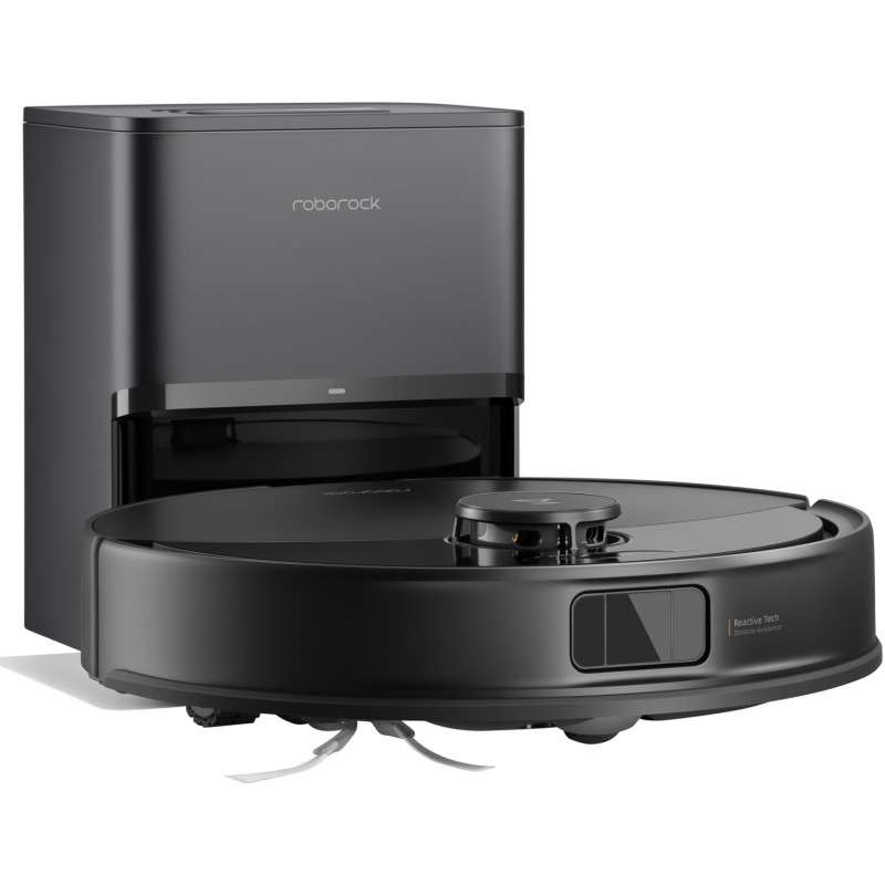 Прахосмукачка робот Roborock Q10 PF+, 10000 Pa, 150 мин, 0.35 л, Wi-Fi, Сухо/мокро, Автоматично повдигане на мопа, 360° LiDAR, 3D картографиране, Гласово управление, Черен