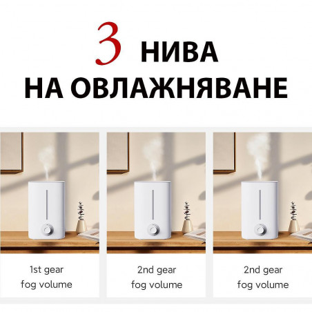 Ултразвуков овлажнител за въздух Xiaomi Lydsto F200, 25W, До 20 м2, 200 мл/ч, 5 л, 3 степени, Бял