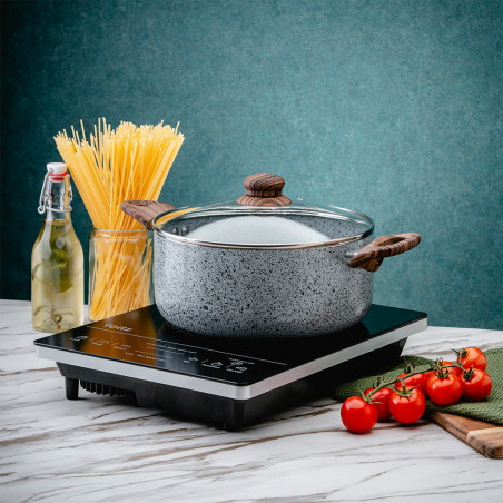 Инфрачервен котлон Oliver Voltz OV51445M, 2000W, LED дисплей, 5 програми, Черен