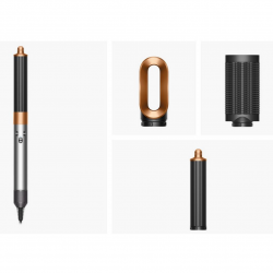 Маша за коса Dyson HS02 Airwrap Origin 112875-01, 1300W, 13.5 l/s, 3 скорости, 3 темп, Автоматично къдрене, Защита от топлинно увреждане, Никел/меден