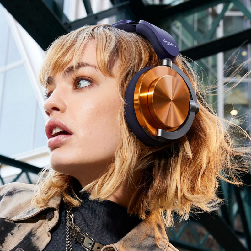 Безжични слушалки Dyson OnTrac CNC Copper 759558-01, ANC, До 55 часа, Bluetooth, Син/Меден