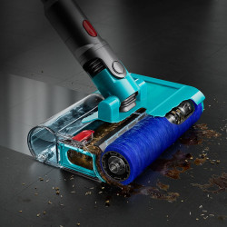 Вертикална прахосмукачка Dyson V10 Cyclone Submarine 594446-01, 150AW, 0.76 л, 60 мин, Сухо/мокро, 3 режима, Хигиенично изпразване, Root Cyclone™, Никел/тюркоаз