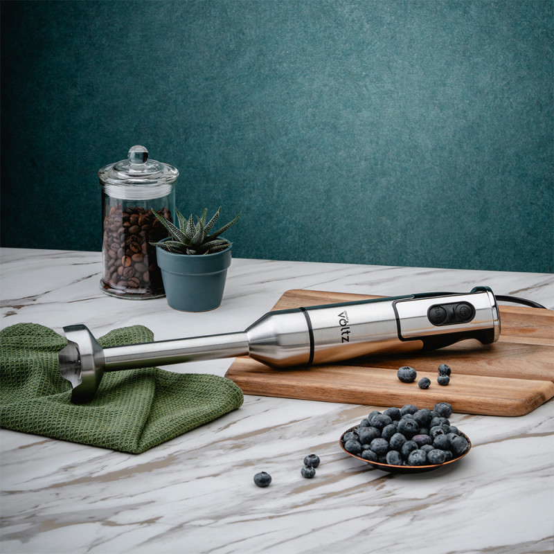 Ръчен пасатор Oliver Voltz OV51112JP, 1500W, 2 скорости, Приставка за картофи, Острие от неръждаема стомана, Инокс