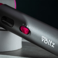 Сешоар Oliver Voltz OV51100R, 2200W, 3 степени, DC мотор, Студен въздух, LED индикатори, Сив/лилав