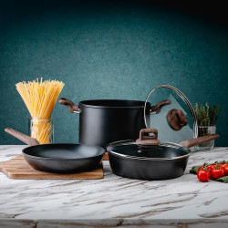 Тиган Oliver Voltz Paris OV54419F26, 26 x 5.2 см, Топлинен сензор, Незалепващо покритие, Индукция, Черен