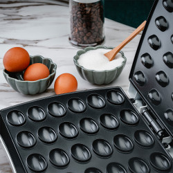 Уред за сладки орехчета Rosberg Premium RP51442E, 1200W, За 24 сладки, Незалепващи плочи, Бял