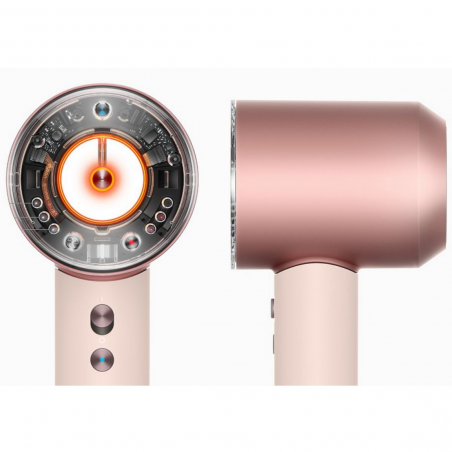 Сешоар Dyson HD16 Supersonic Nural Ceramic Pink/Rose Gold Straight+Wavy 113407-01, 1600W, 3 скорости, 4 температури, Отрицателни йони, 5 приставки, Предпазващ скалпа, Керамично розово/розово злато