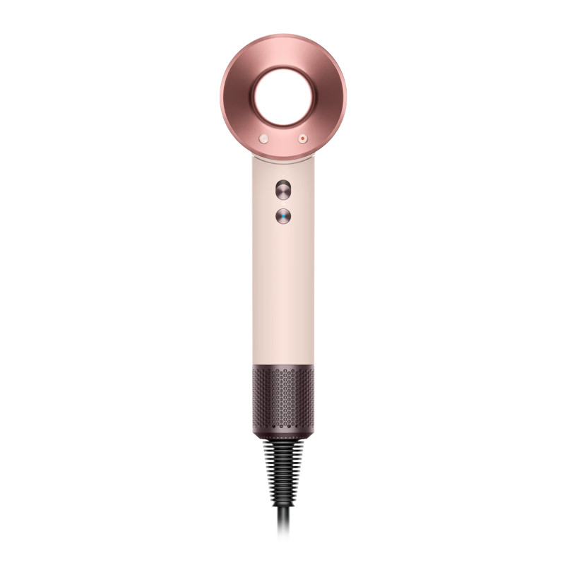 Сешоар Dyson HD16 Supersonic Nural Ceramic Pink/Rose Gold Straight+Wavy 113407-01, 1600W, 3 скорости, 4 температури, Отрицателни йони, 5 приставки, Предпазващ скалпа, Керамично розово/розово злато