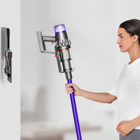 Вертикална прахосмукачка Dyson V11 Advanced Nickel/Purple 479333-01, 200AW, 760 мл, 125000 об/мин, Автомония 60 мин, HEPA, Лилав/Никел