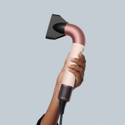 Сешоар Dyson HD17 Supersonic r Ceramic Pink/Rose Gold Straight+Wavy 113332-01, 1700W, 4 интелигентни темп. настройки, 3 скорости, Йонизация, Разпознаване на приставки RFID, Защита на скалпа, Керамино розово/розово злато