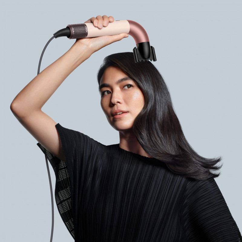 Сешоар Dyson HD17 Supersonic r Ceramic Pink/Rose Gold Straight+Wavy 113332-01, 1700W, 4 интелигентни темп. настройки, 3 скорости, Йонизация, Разпознаване на приставки RFID, Защита на скалпа, Керамино розово/розово злато