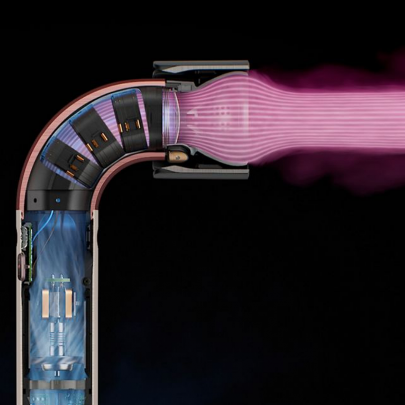 Сешоар Dyson HD17 Supersonic r™ Jasper Plum Straight+Wavy 122781-01, 1700W, 4 интелигентни темп. настройки, 3 скорости, Йонизация, Разпознаване на приставки RFID, Защита на скалпа, Сливово лилав