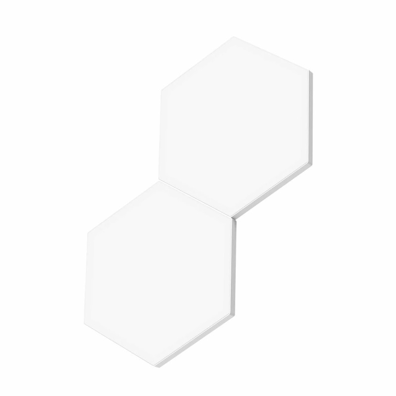 Комплект 10 бр Smart LED панели Govee Glide Hexa RGBIC H6061, Музикална синхронизация, Wi-Fi, Гласово управление, Бял