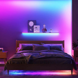 Smart LED лента Govee RGBIC H618A3D1, 12W, 5 м, 90 LED, Wi-Fi, Bluetooth, Alexa, Гласово и мобилно управление, Бял