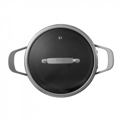 Комплект тенджери Ninja ZeroStick C33300DE, 6 части, До 260°C, Незалепващо покритие, Без PFAS, Стъклен капак, Индукция, Черен