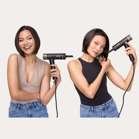 Сешоар за стилизиране на коса 3в1 Shark SpeedStyle Pro HD731EU, 1750W, 3 скорости, 4 темп, Coanda, iQ разпознаване на накрайника, Защита на скалпа, Черен