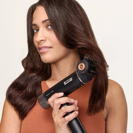 Сешоар за стилизиране на коса 3в1 Shark SpeedStyle Pro HD731EU, 1750W, 3 скорости, 4 темп, Coanda, iQ разпознаване на накрайника, Защита на скалпа, Черен