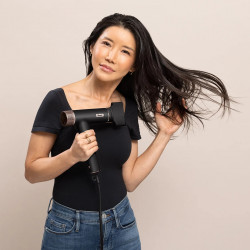 Сешоар за стилизиране на коса 3в1 Shark SpeedStyle Pro HD731EU, 1750W, 3 скорости, 4 темп, Coanda, iQ разпознаване на накрайника, Защита на скалпа, Черен